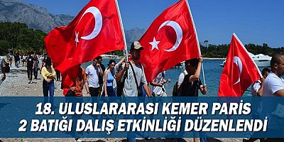 18. Uluslararası Kemer Paris 2 Batığı Dalış Etkinliği düzenlendi