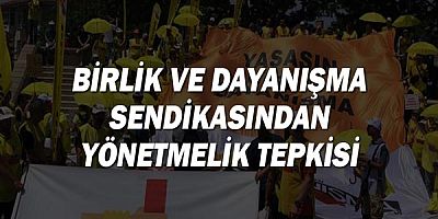 Birlik ve Dayanışma Sendikasından yönetmelik tepkisi!