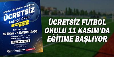 Ücretsiz Futbol Okulu 11 Kasım’da Eğitime Başlıyor