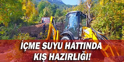 Akseki Gümüşdamla içme suyu hattında kış hazırlığı!