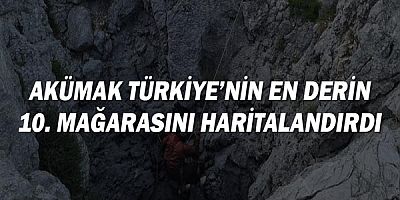 AKÜMAK Türkiye’nin en derin 10. mağarasını haritalandırdı