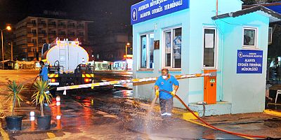 Alanya dip bucak dezenfekte ediliyor