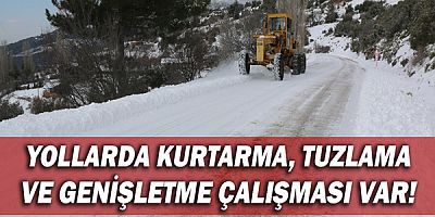 Büyükşehir’in kar mesaisi zorlu şartlar altında sürüyor!