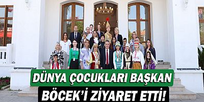 Dünya Çocukları Başkan Muhittin Böcek’i Ziyaret etti!