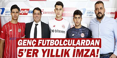 FTA Antalyaspor 3 genç futbolcu ile sözleşme imzaladı!