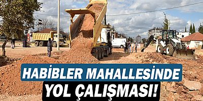 Habibler Mahallesinde yol çalışması!