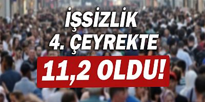 İşsizlik oranı 2021'in son çeyreğinde yüzde 11,2 oldu!