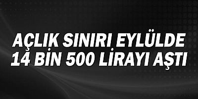 Kamu-İş Konfederasyonu: Açlık sınırı Eylül'de 14 bin 500 lirayı aştı!