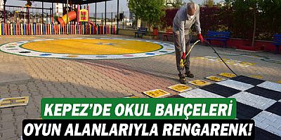 Kepez’de okul bahçeleri oyun alanlarıyla rengarenk!