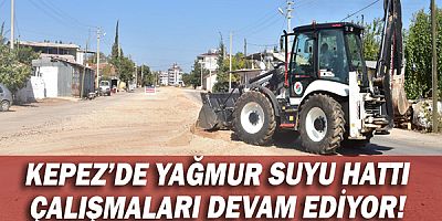 Kepez’de yağmur suyu hattı çalışmaları devam ediyor!