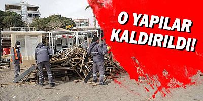 Konyaaltı Sahili'nde görüntü kirliliğine neden olan yapılar kaldırıldı!