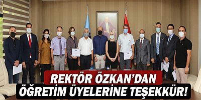 Rektör Özlenen Özkan’dan TÜBİTAK’tan destek alan öğretim üyelerine teşekkür belgesi!