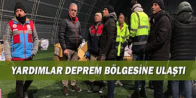 Yardımlar deprem bölgesine ulaştı