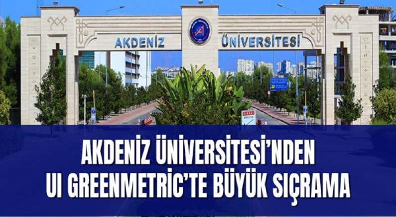 Akdeniz Üniversitesi’nden UI GreenMetric’te Büyük Sıçrama