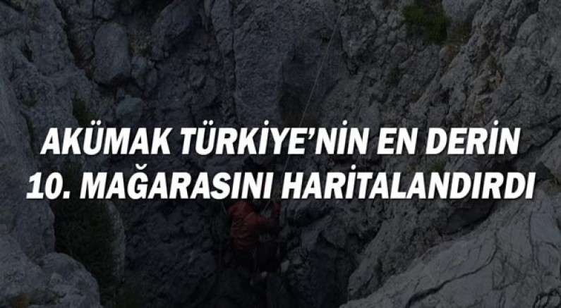 AKÜMAK Türkiye’nin en derin 10. mağarasını haritalandırdı