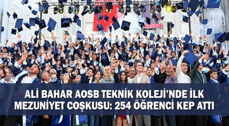 Ali Bahar Aosb Teknik Koleji’nde İlk Mezuniyet Coşkusu: 254 Öğrenci Kep Attı