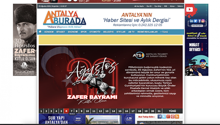 ATSO 30 AĞUSTOS İLANI