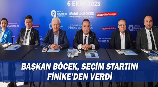 Başkan Böcek, seçim startını Finike’den verdi