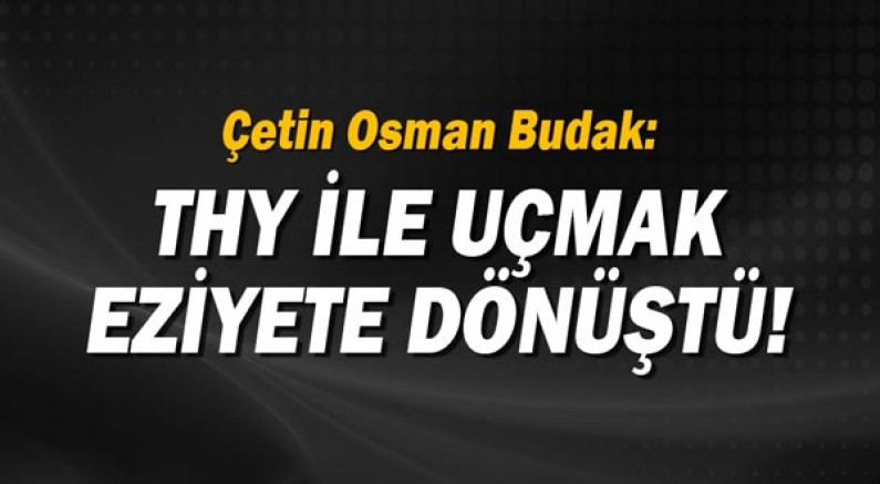 Çetin Osman Budak: THY ile uçmak eziyete dönüştü!