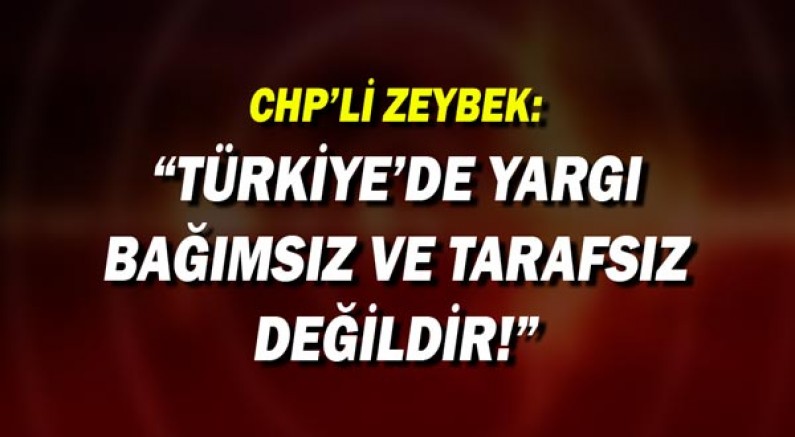 CHP Milletvekili Rafet Zeybek: Türkiye'de yargı bağımsız ve tarafsız değildir!