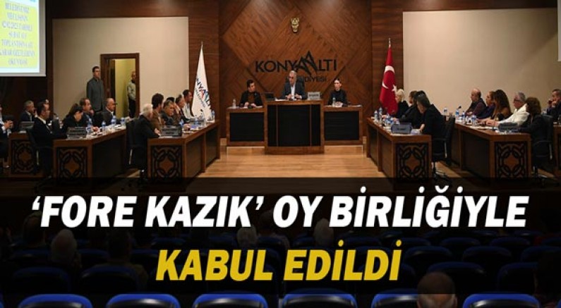 ‘Fore kazık’ oy birliğiyle kabul edildi