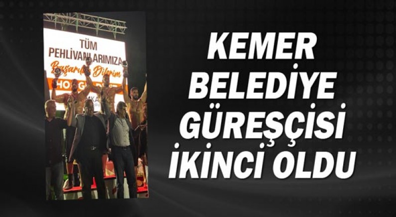 Kemer Belediye güreşçisi ikinci oldu