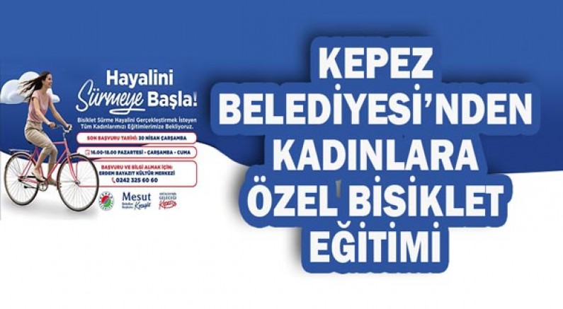Kepez Belediyesi’nden kadınlara özel bisiklet eğitimi