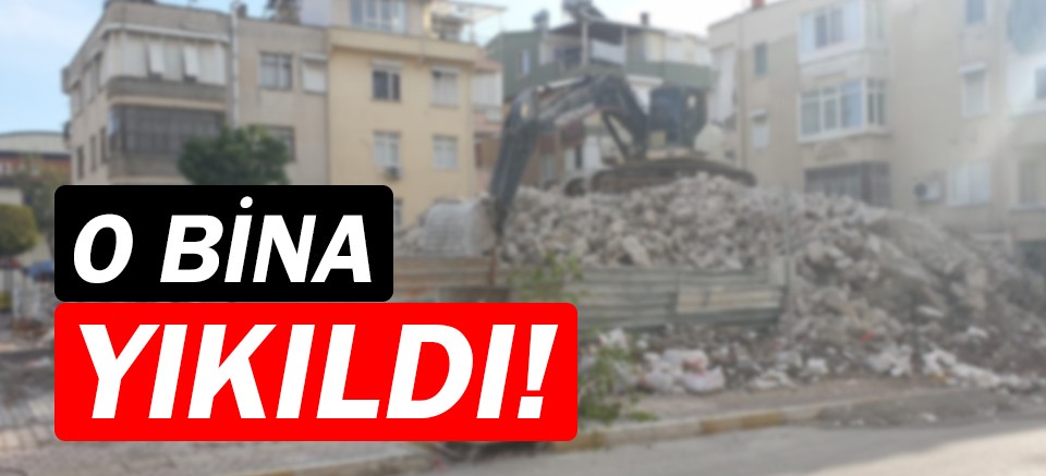 Kepez'de bulunan bina yıkıldı!