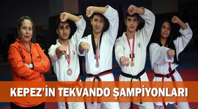 Kepez’in tekvando şampiyonları
