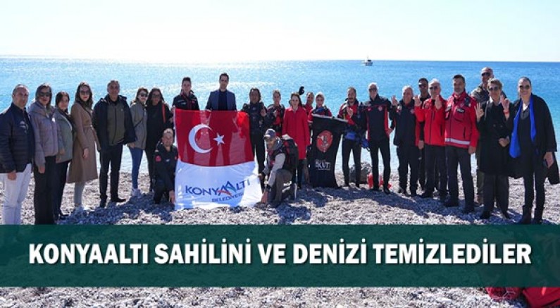 Konyaaltı Sahilini Ve Denizi Temizlediler