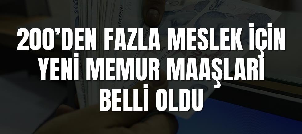 200’den Fazla Meslek İçin Yeni Memur Maaşları Belli Oldu