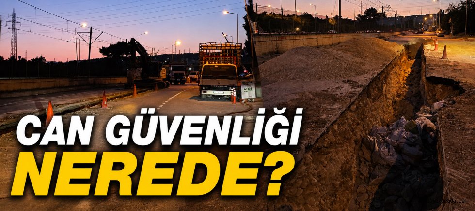 Antalya'da tedbirsiz alt yapı çalışmaları.