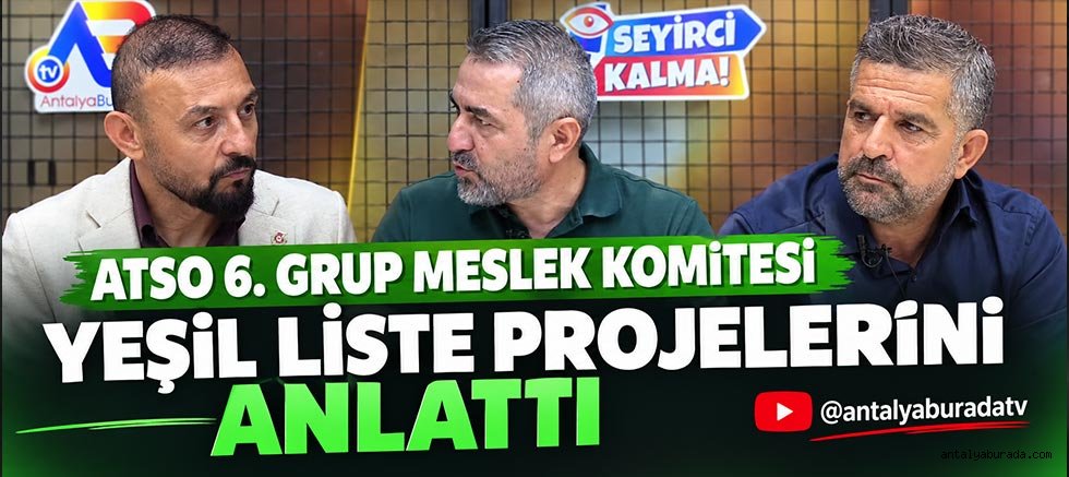 ATSO 6. Grup Meslek Komitesi Yeşil Liste projelerini anlattı.