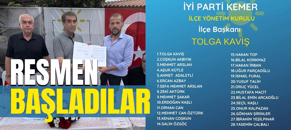 İYİ Parti Kemer İlçe Teşkilatı resmen göreve başladı.