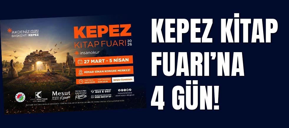 Kepez Kitap Fuarı’na 4 gün!