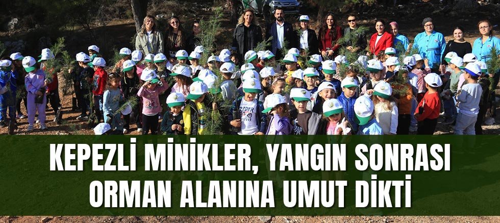 Kepezli Minikler, yangın sonrası orman alanına umut dikti