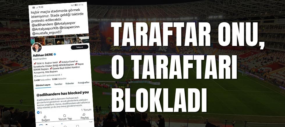 Taraftar Onu, O Taraftarı Blokladı