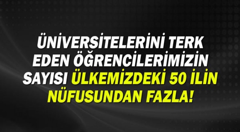 Milletvekili Coşar:  Üniversitelerini terk eden öğrencilerimizin sayısı ülkemizdeki 50 ilin nüfusundan fazla!