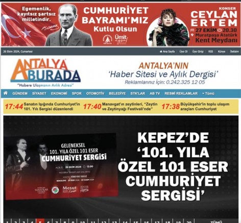 MURATPAŞA BELEDİYESİ 29 EKİM İLANI