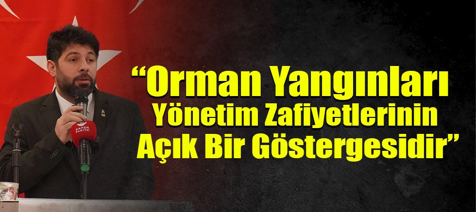 Nazmi Acan: “Orman Yangınları Yönetim Zafiyetlerinin Açık Bir Göstergesidir”