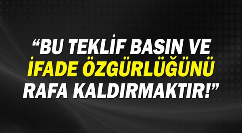 Nuri Cengiz: Bu teklif ile yeni suçun tanımı yapılıyor!