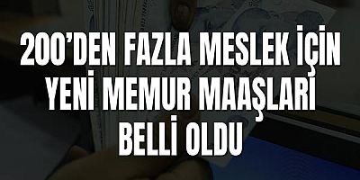 200’den Fazla Meslek İçin Yeni Memur Maaşları Belli Oldu