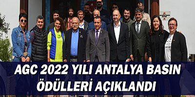 AGC 2022 Yılı Antalya basın ödülleri açıklandı.