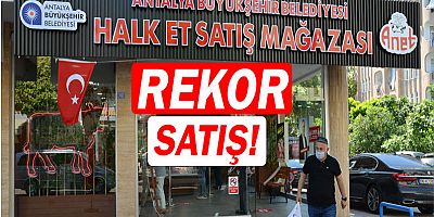 Alanya Halk Et Mağazası’nda bir ayda 12 bin kg et satıldı.