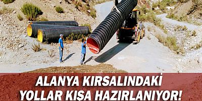 Alanya kırsalındaki  yollar kışa hazırlanıyor!