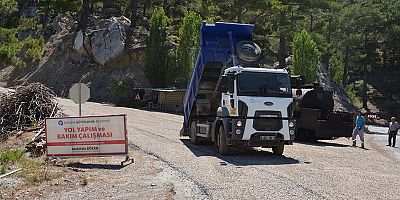 Alanya Yaylakonak yolu asfaltlanıyor