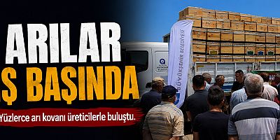 Antalya Büyükşehir Belediyesi 283 üreticiye 849 arı kovanı hibe etti.