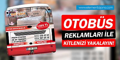 Antalya otobüs reklamlarında Element Ajans farkı!