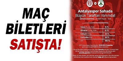 Antalyaspor Giresunspor maç biletleri satışta!