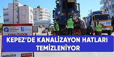 ASAT ekipleri Kepez’de kanalizayon hatlarını temizliyor.